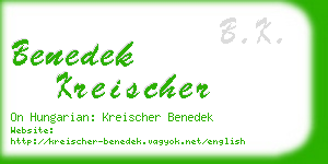 benedek kreischer business card